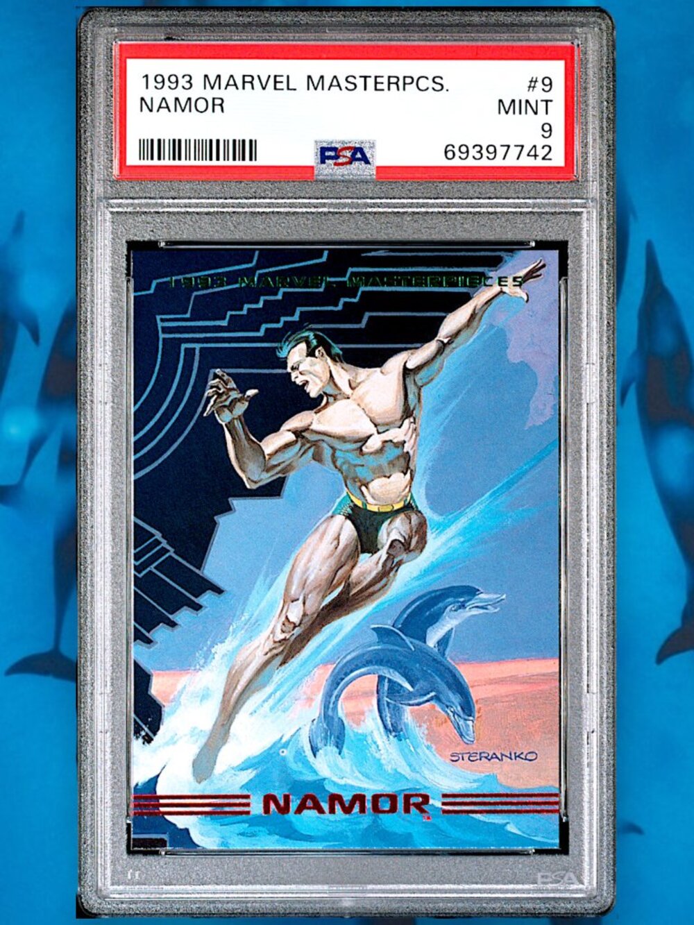 1993 Marvel Masterpieces #9 NAMOR PSA 9 MNT